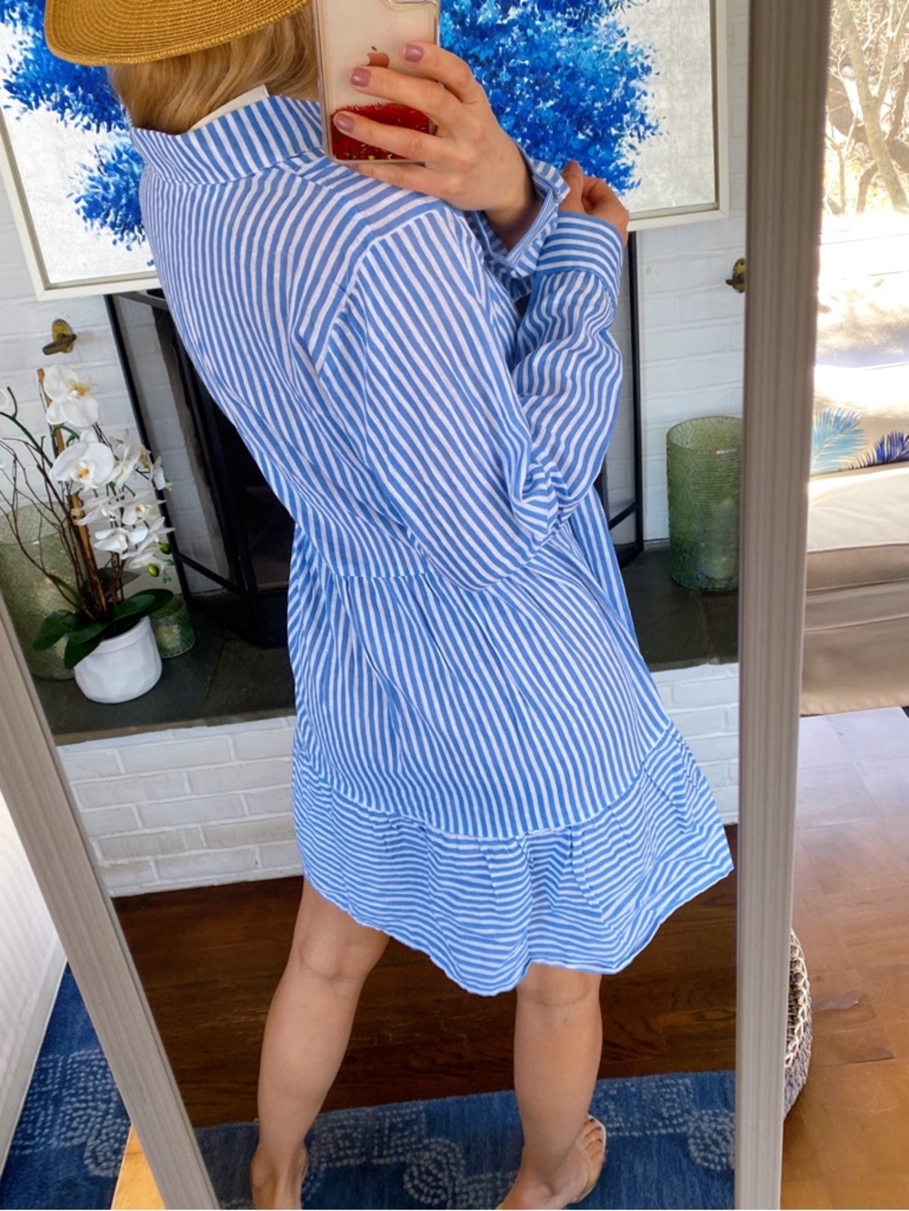 SALTY LEMON Striped Blue & White Summer Cotton Dress! ⚓️ - Picture 5 of 14
